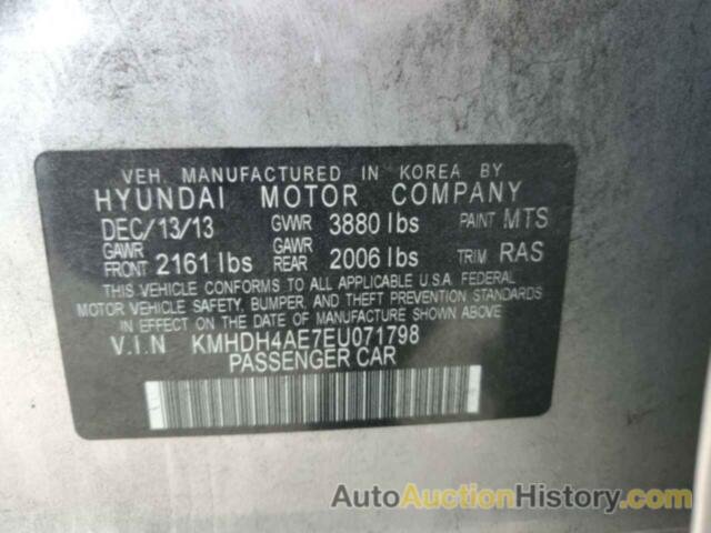 HYUNDAI ELANTRA SE, KMHDH4AE7EU071798