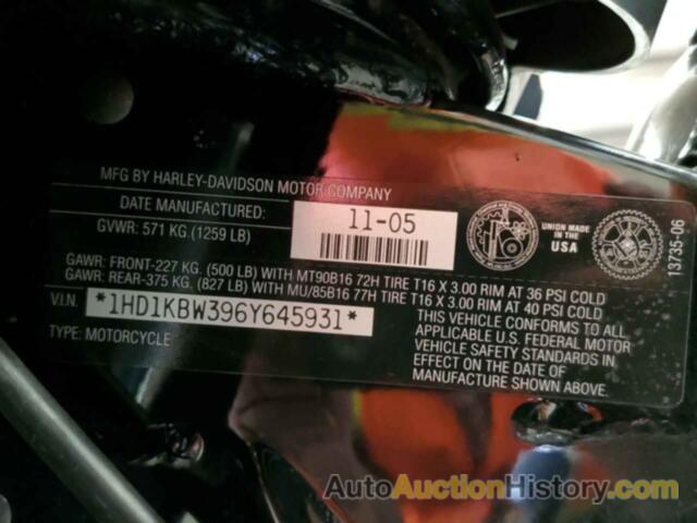 HARLEY-DAVIDSON FLHXI CALI CALIFORNIA, 1HD1KBW396Y645931