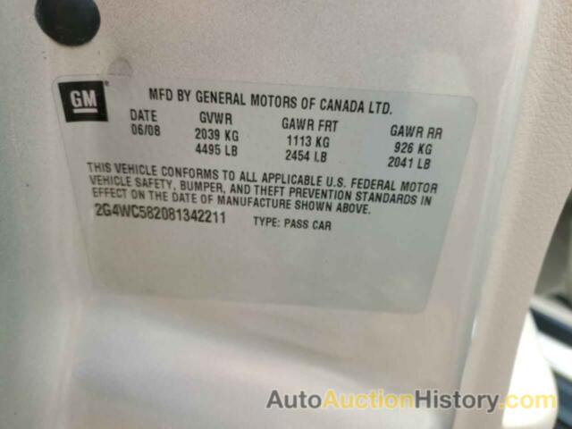 BUICK LACROSSE CX, 2G4WC582081342211