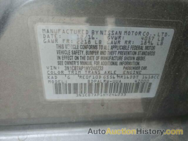 NISSAN SENTRA SR TURBO, 3N1CB7AP1HY246233