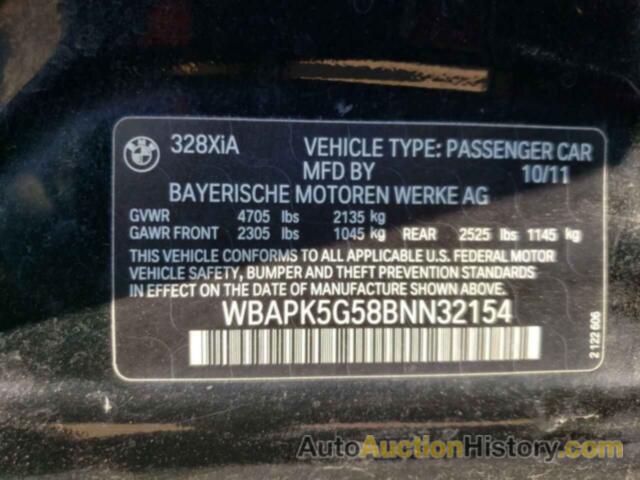 BMW 3 SERIES XI SULEV, WBAPK5G58BNN32154