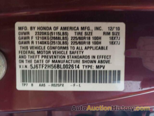 HONDA ACCORD EXL, 5J6TF2H56BL002614