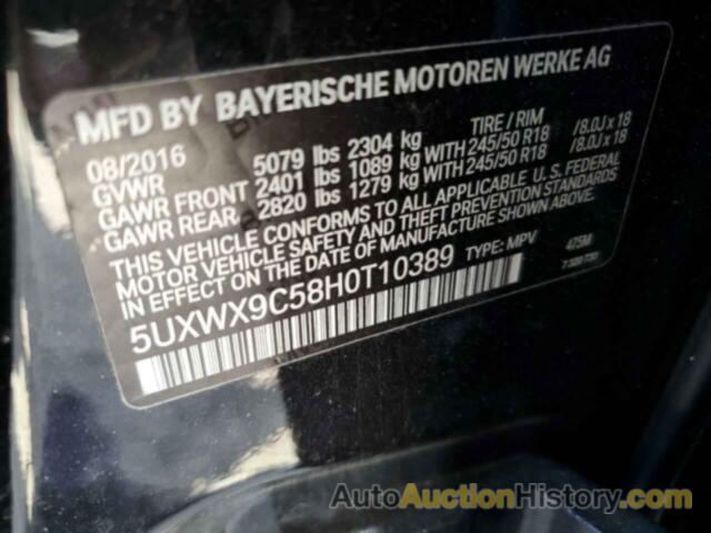 BMW X3 XDRIVE28I, 5UXWX9C58H0T10389