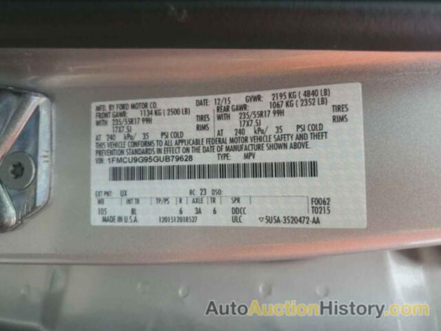 FORD ESCAPE SE, 1FMCU9G95GUB79628