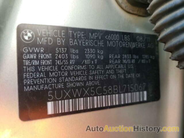 BMW X3 XDRIVE28I, 5UXWX5C58BL715067