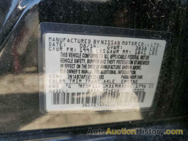 NISSAN SENTRA S, 3N1AB7APXEY294185