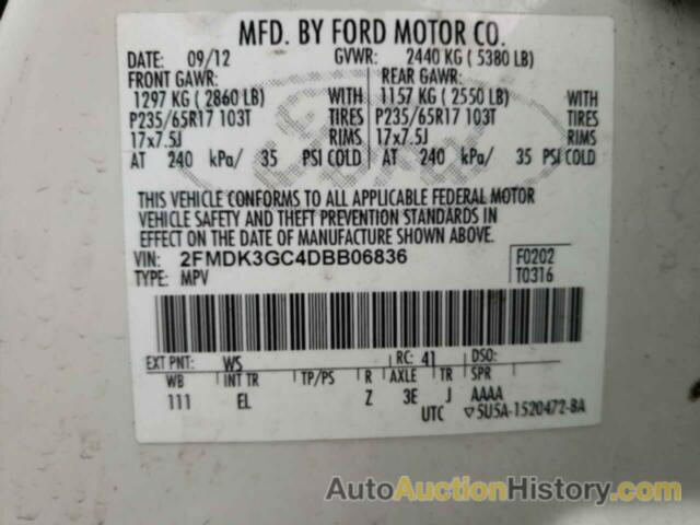 FORD EDGE SE, 2FMDK3GC4DBB06836