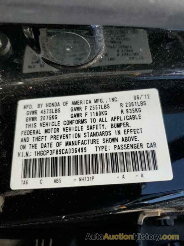 HONDA ACCORD EXL, 1HGCP3F89CA036499