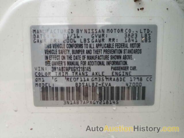 NISSAN SENTRA S, 3N1AB7APXGY218145