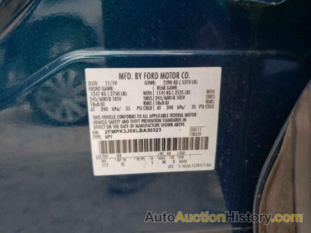 FORD EDGE SEL, 2FMPK3J9XLBA30323