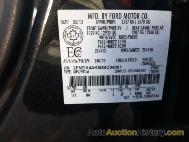 FORD EDGE SPORT, 2FMDK4AK8DBC04001