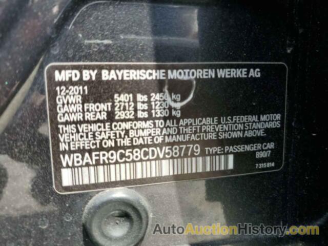 BMW 5 SERIES I, WBAFR9C58CDV58779