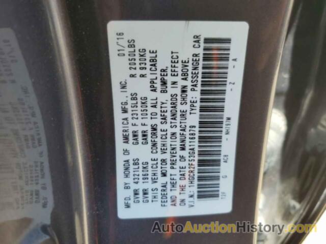 HONDA ACCORD SPORT, 1HGCR2F53GA116879