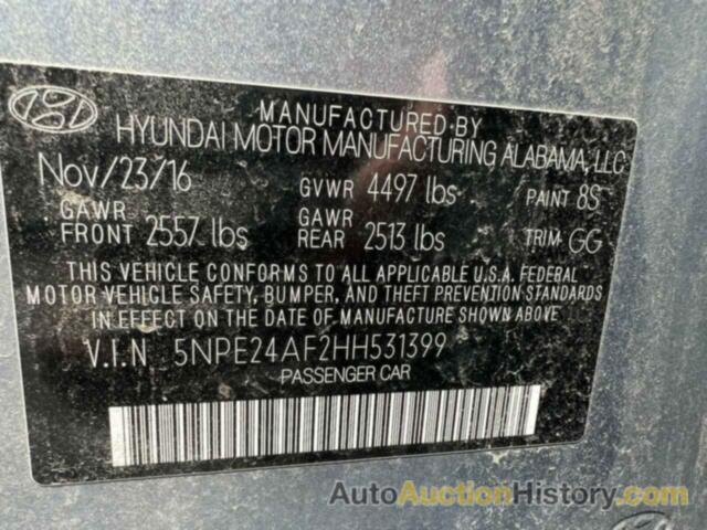 HYUNDAI SONATA SE, 5NPE24AF2HH531399