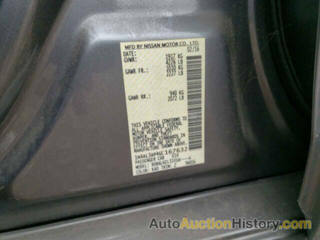 NISSAN ALTIMA 2.5, 1N4AL3AP4GC167632