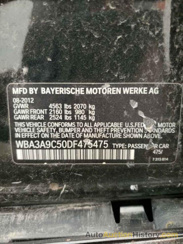 BMW 3 SERIES I, WBA3A9C50DF475475