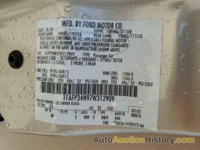 FORD FOCUS ZX4, 1FAFP34N97W312909