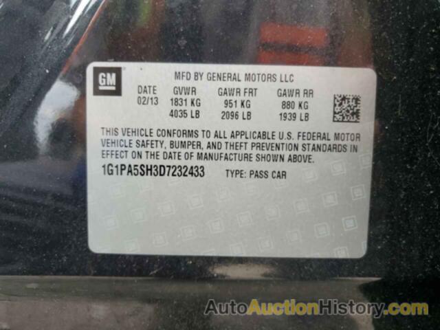 CHEVROLET CRUZE LS, 1G1PA5SH3D7232433