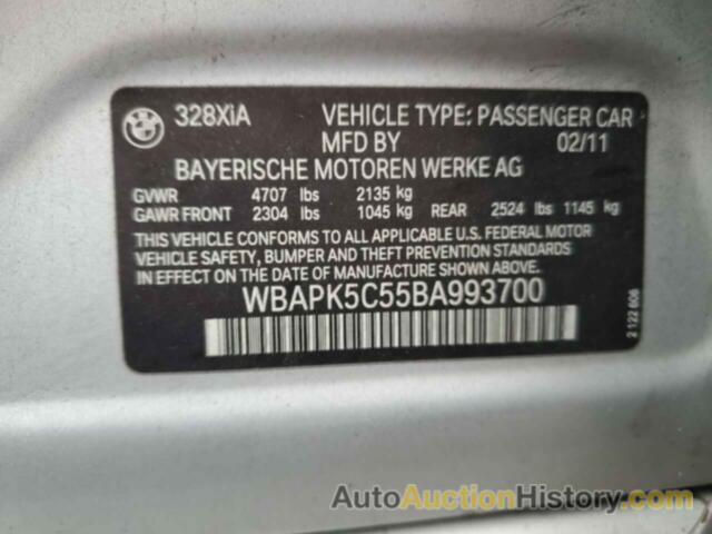 BMW 3 SERIES XI SULEV, WBAPK5C55BA993700