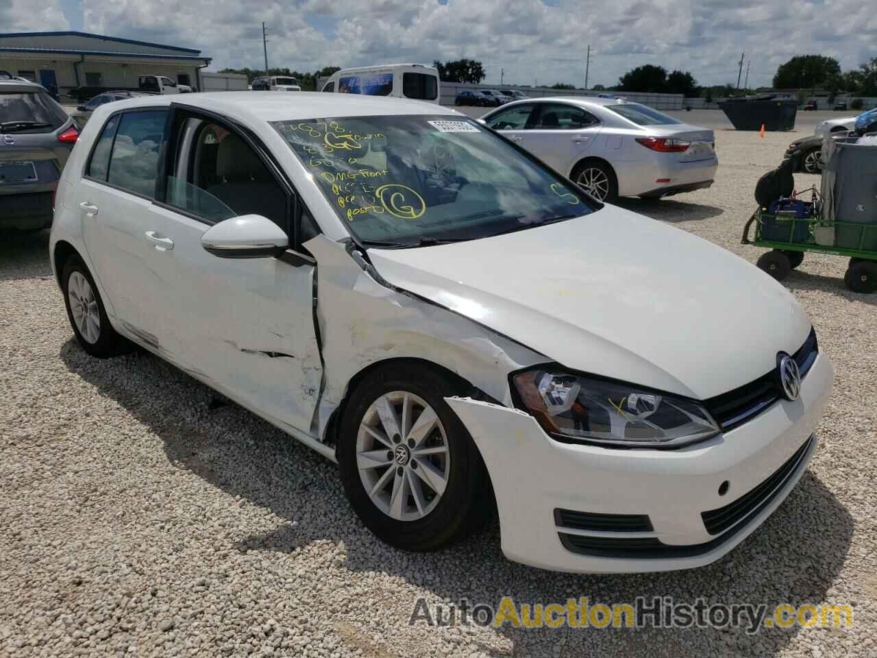 2017 VOLKSWAGEN GOLF S, 3VW217AU8HM065104