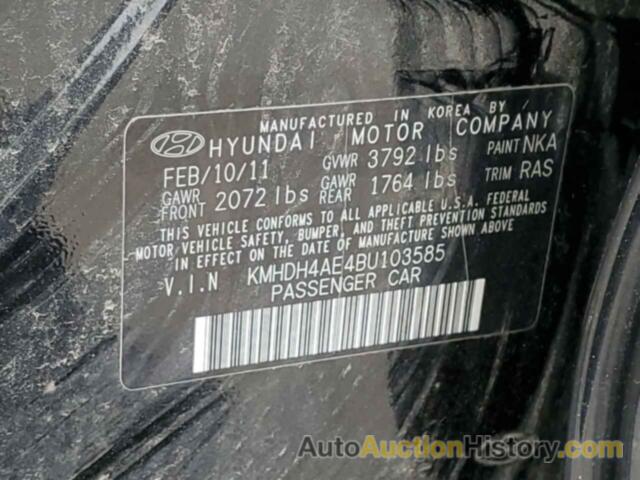 HYUNDAI ELANTRA GLS, KMHDH4AE4BU103585