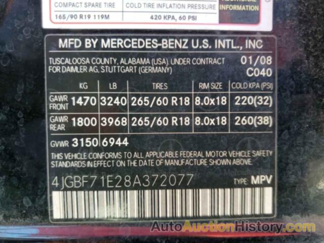 MERCEDES-BENZ GL-CLASS 450 4MATIC, 4JGBF71E28A372077