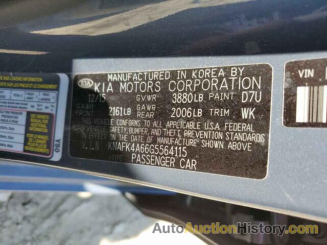 KIA FORTE LX, KNAFK4A66G5564115