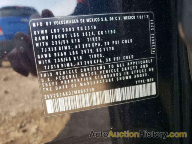 VOLKSWAGEN TIGUAN SE, 3VV2B7AX3JM066310