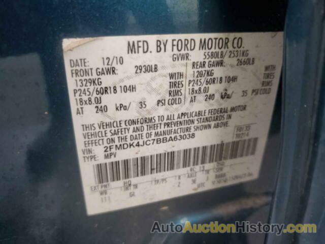 FORD EDGE SEL, 2FMDK4JC7BBA63038