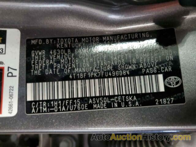 TOYOTA CAMRY LE, 4T1BF1FK7FU496384