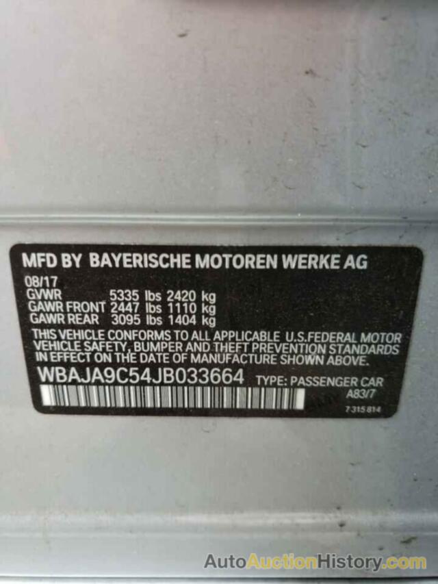 BMW 5 SERIES, WBAJA9C54JB033664