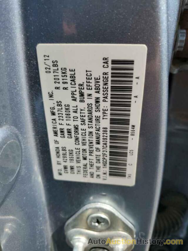 HONDA ACCORD LX, 1HGCP2F37CA092388