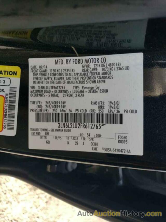 LINCOLN MKZ HYBRID, 3LN6L2LU2FR612765