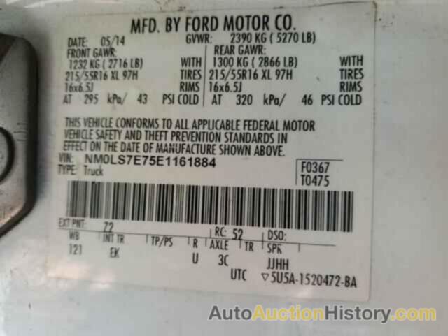 FORD TRANSIT XL, NM0LS7E75E1161884