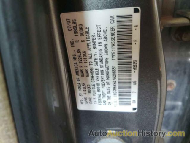 HONDA ACCORD EX, 1HGCM56847A206651