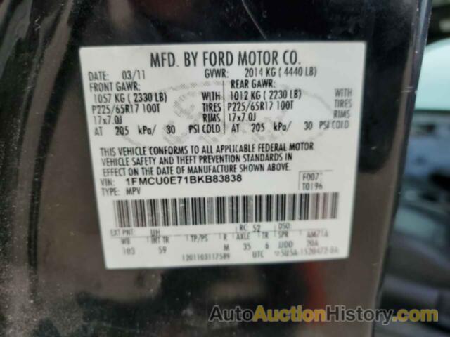 FORD ESCAPE LIMITED, 1FMCU0E71BKB83838