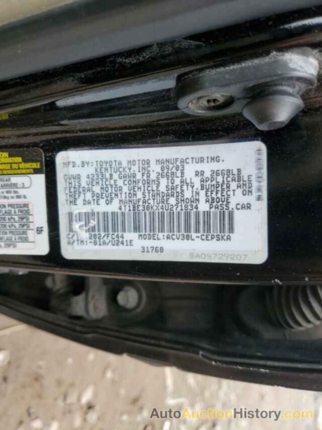 TOYOTA CAMRY LE, 4T1BE30KX4U271834