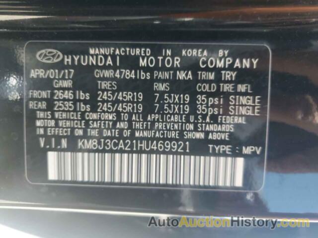 HYUNDAI TUCSON LIMITED, KM8J3CA21HU469921