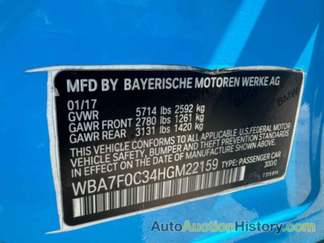 BMW 7 SERIES I, WBA7F0C34HGM22159