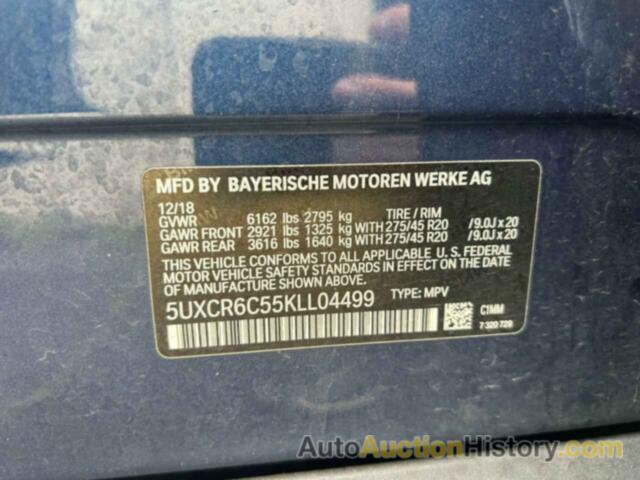 BMW X5 XDRIVE40I, 5UXCR6C55KLL04499