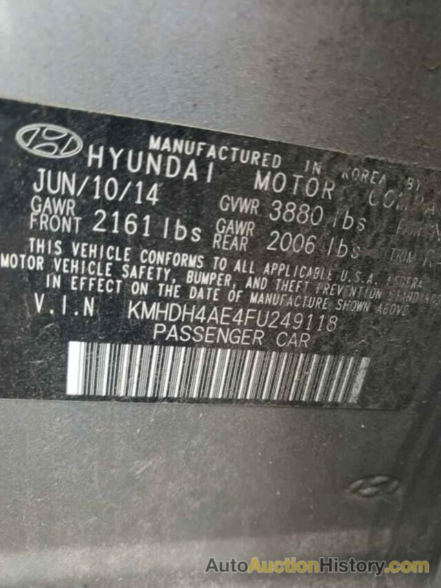 HYUNDAI ELANTRA SE, KMHDH4AE4FU249118