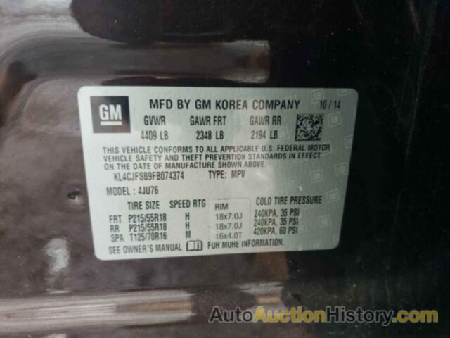 BUICK ENCORE CONVENIENCE, KL4CJFSB9FB074374