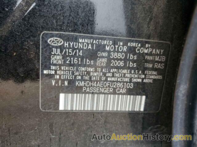 HYUNDAI ELANTRA SE, KMHDH4AE0FU286103