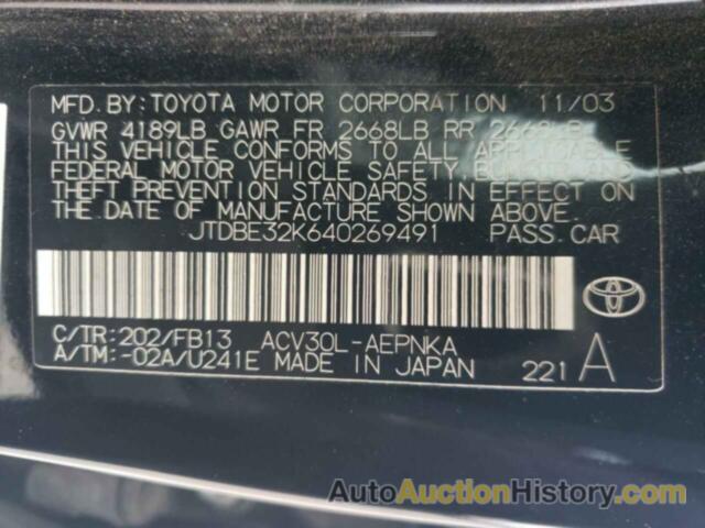 TOYOTA CAMRY LE, JTDBE32K640269491