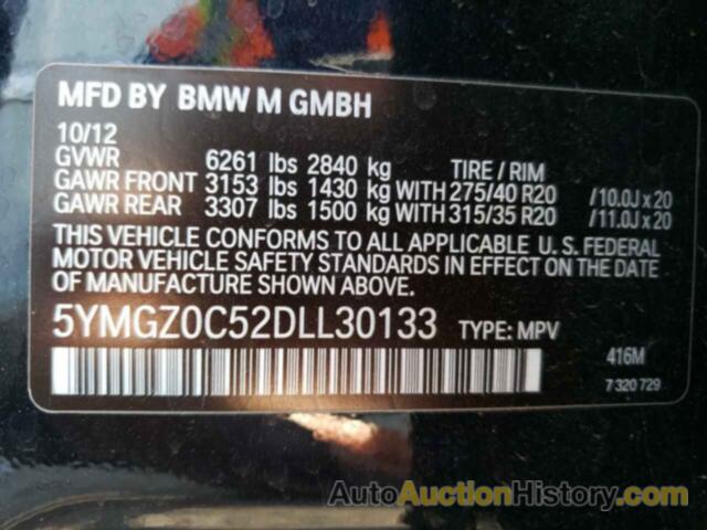 BMW X6 M, 5YMGZ0C52DLL30133