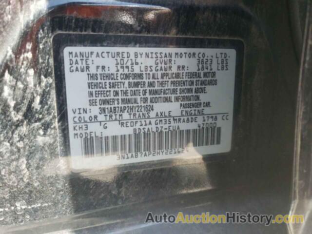 NISSAN SENTRA S, 3N1AB7AP2HY221624