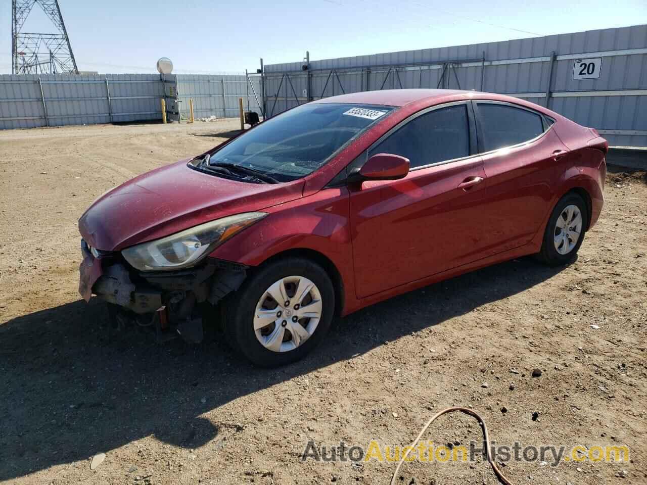 2016 HYUNDAI ELANTRA SE, KMHDH4AE4GU484295