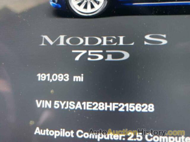 TESLA MODEL S, 5YJSA1E28HF215628