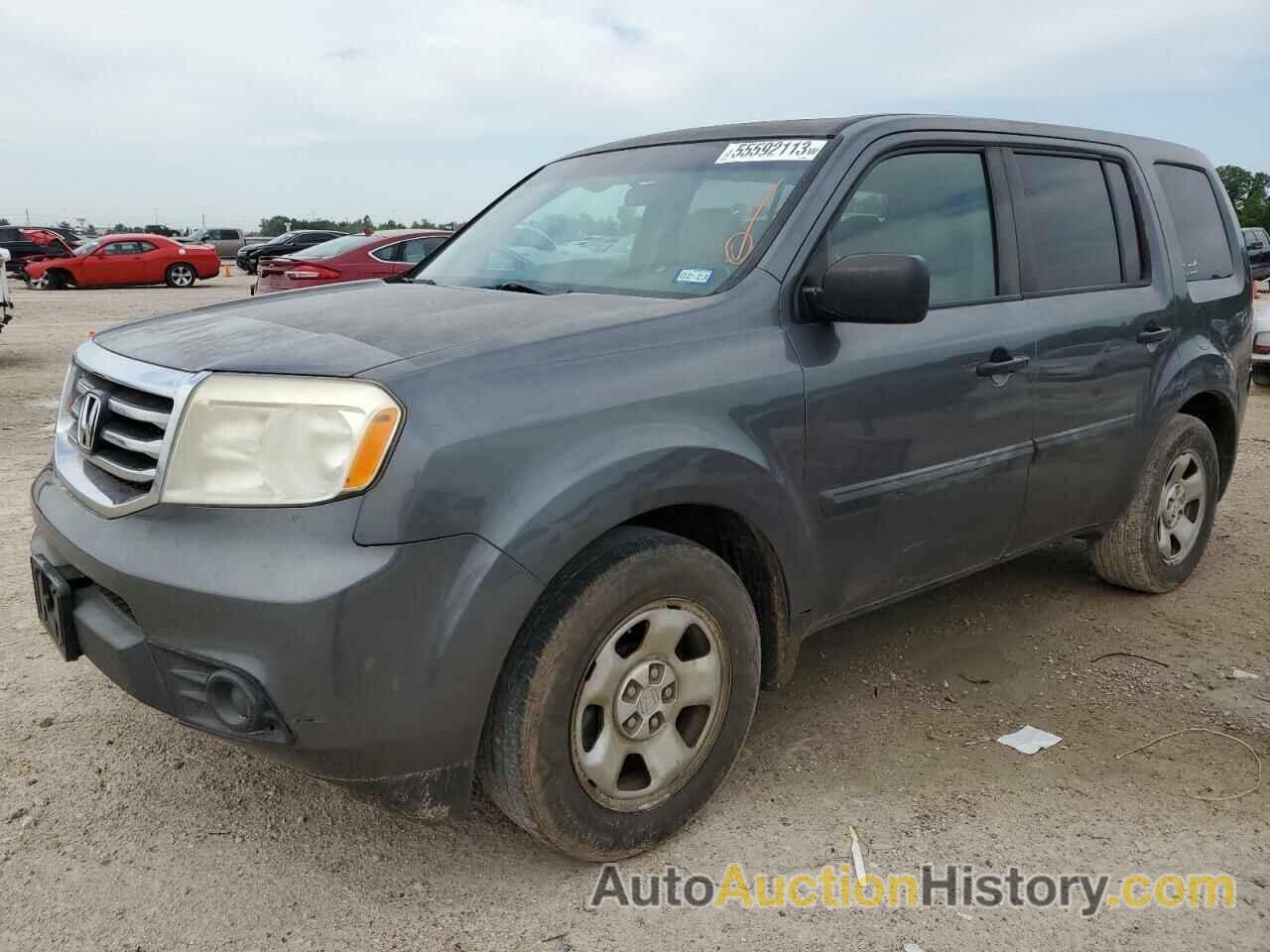 2013 HONDA PILOT LX, 5FNYF4H20DB002482