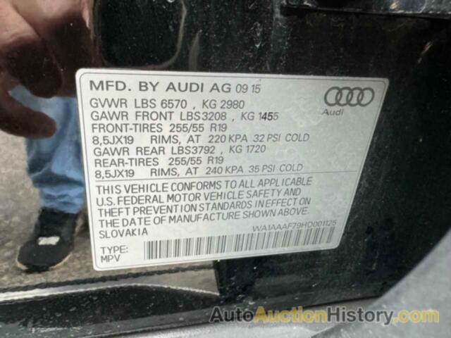 AUDI Q7 PREMIUM, WA1AAAF79HD001125